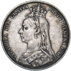 1892 Shilling - Victoria British Silver Coin - Nice