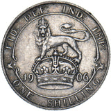 1906 Shilling - Edward VII British Silver Coin - Nice