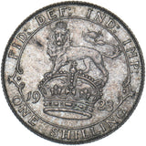 1923 Shilling - George V British Silver Coin - Very Nice