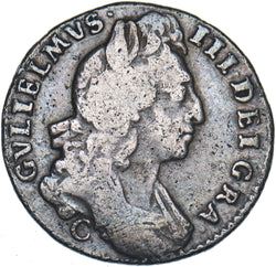 1697 C Sixpence (Chester Mint) - William III British Silver Coin