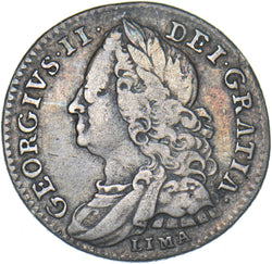 1746 LIMA Sixpence - George II British Silver Coin - Nice