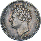 1829 Sixpence - George IV British Silver Coin - Nice