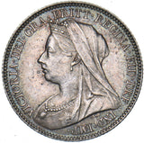 1897 Sixpence - Victoria British Silver Coin - Very Nice