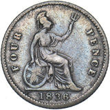 1836 Groat (Fourpence) - William IV British Silver Coin