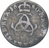 1680 Threepence - Charles II British Silver Coin