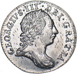 1762 Threepence - George III British Silver Coin - Very Nice