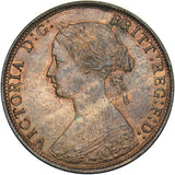 1873 Halfpenny - Victoria British Bronze Coin - Very Nice