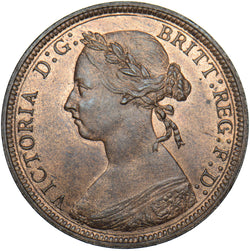 1890 Halfpenny - Victoria British Bronze Coin - Superb