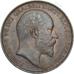 1905 Halfpenny - Edward VII British Bronze Coin - Very Nice