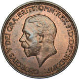 1934 Halfpenny - George V British Bronze Coin - Very Nice