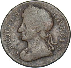 1675 Farthing - Charles II British Copper Coin