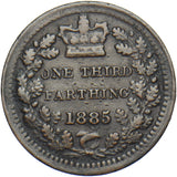 1885 Third Farthing - Victoria British Bronze Coin - Nice