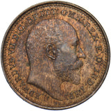 1902 Third Farthing - Edward VII British Bronze Coin - Very Nice