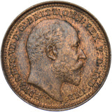 1902 Third Farthing - Edward VII British Bronze Coin - Very Nice