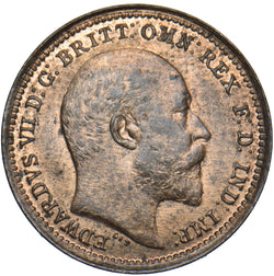 1902 Third Farthing - Edward VII British Bronze Coin - Very Nice