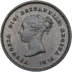 1852 Quarter Farthing - Victoria British Copper Coin - Very Nice