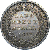 1812 3 Shillings Bank Token - George III British Silver Coin - Very Nice