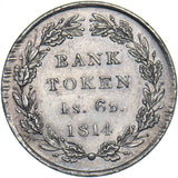 1814 Eighteenpence Bank Token - George III British Silver Coin - Very Nice