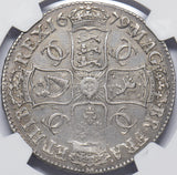 1679 Crown (NGC XF 45) - Charles II British Silver Coin - Very Nice