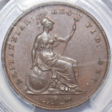 1848 Penny (PCGS MS 63 BN) - Victoria British Copper Coin - Superb