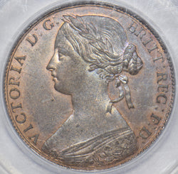 1860 Penny (CGS UNC 80) - Victoria British Bronze Coin - Superb