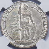 1902 Matt Proof Florin (NGC PF 63) - Edward VII British Silver Coin - Superb