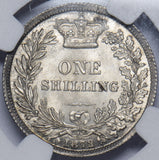 1872 Shilling (NGC MS 64) - Victoria British Silver Coin - Superb