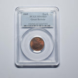 1860 Farthing (PCGS MS 64 RD) - Victoria British Bronze Coin - Superb