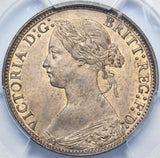 1873 Farthing (PCGS MS 64 RB) - Victoria British Bronze Coin - Superb