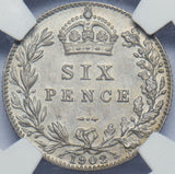 1902 Matt Proof Sixpence (NGC PF 64) - Edward VII British Silver Coin - Superb