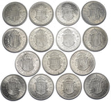 1953 - 1967 High Grade British Halfcrowns Lot (15 Coins) - Date Run