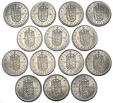 1953 - 1966 High Grade British English Shillings Lot (15 Coins) - Date Run