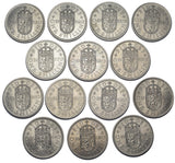 1953 - 1966 High Grade British Scottish Shillings Lot (15 Coins) - Date Run