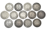 1839 - 1860 Sixpences Lot (13 Coins) - Victoria British Silver Coins