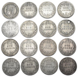 1887 - 1901 Sixpences Lot (16 Coins) - Victoria British Silver Coins - Date Run