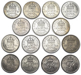 1937 - 1951 High Grade British Silver Sixpences Lot (15 Coins) - Date Run