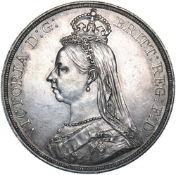 1887 Crown - Victoria British Silver Coin - Very Nice