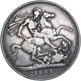 1889 Crown - Victoria British Silver Coin