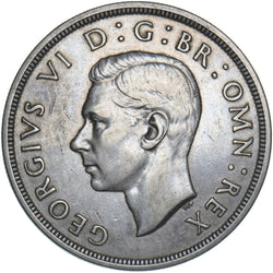 1937 Crown - George VI British Silver Coin - Nice