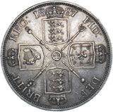 1887 Double Florin (Roman 1) - Victoria British Silver Coin - Very Nice