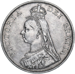 1889 Double Florin - Victoria British Silver Coin - Nice