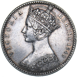 1849 Godless Florin - Victoria British Silver Coin - Very Nice