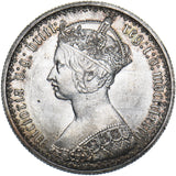 1874 Gothic Florin - Victoria British Silver Coin - Superb