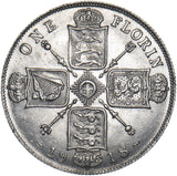 1918 Florin - George V British Silver Coin - Very Nice