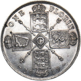 1919 Florin - George V British Silver Coin - Very Nice