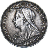 1899 Shilling - Victoria British Silver Coin - Very Nice