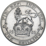 1902 Matt Proof Shilling - Edward VII British Silver Coin - Very Nice