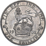 1902 Shilling - Edward VII British Silver Coin - Nice