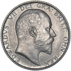 1902 Matt Proof Shilling - Edward VII British Silver Coin - Superb