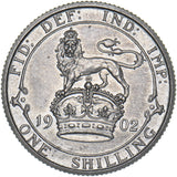 1902 Matt Proof Shilling - Edward VII British Silver Coin - Superb